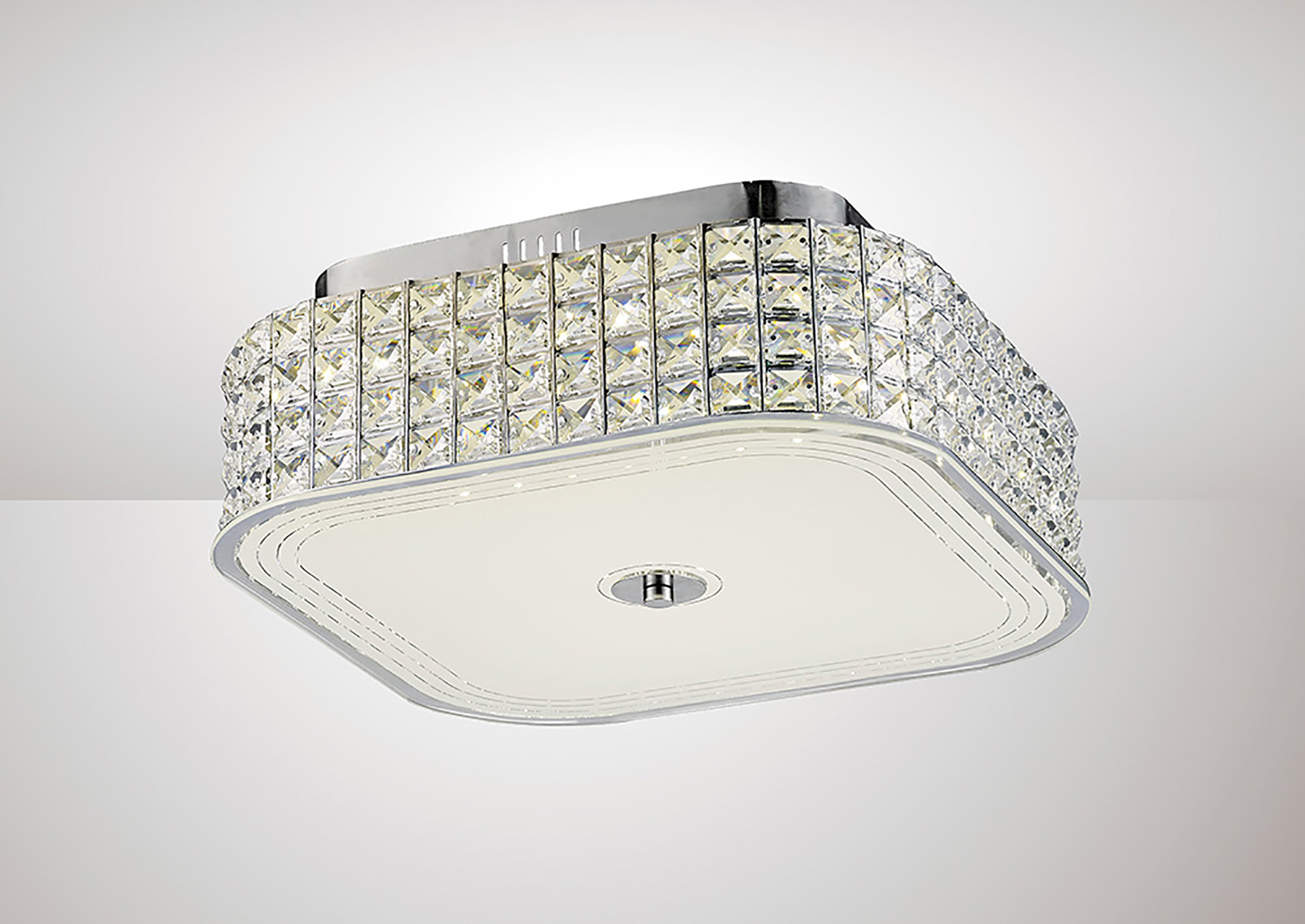 IL80023  Hawthorne Crystal 30W LED  Flush Ceiling Light